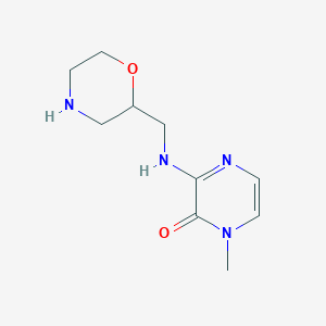 molecular formula C10H16N4O2 B1433279 1-Methyl-3-[(morpholin-2-ylmethyl)amino]-1,2-dihydropyrazin-2-one CAS No. 1544946-99-7