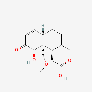 1-Naphthaleneacetic acid, 1,4,4a,7,8,8a-hexahydro-8-hydroxy-8a-(methoxymethyl)-2,5-dimethyl-7-oxo-, (1alpha,4aalpha,8beta,8abeta)-