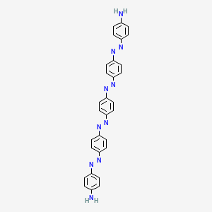 molecular formula C30H24N10 B14332821 4-[[4-[[4-[[4-[(4-Aminophenyl)diazenyl]phenyl]diazenyl]phenyl]diazenyl]phenyl]diazenyl]aniline CAS No. 101828-40-4