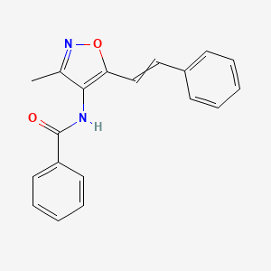 molecular formula C19H16N2O2 B14332848 N-[3-Methyl-5-(2-phenylethenyl)-1,2-oxazol-4-yl]benzamide CAS No. 109300-10-9