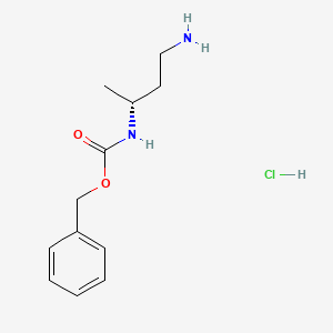 molecular formula C12H19ClN2O2 B1433285 benzyl (R)-(4-aminobutan-2-yl)carbamate hydrochloride CAS No. 1414960-65-8
