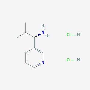 molecular formula C9H16Cl2N2 B1433287 (S)-2-Methyl-1-pyridin-3-YL-propylamine dihydrochloride CAS No. 1391531-74-0