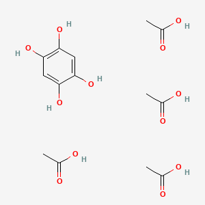 molecular formula C14H22O12 B14332894 Acetic acid;benzene-1,2,4,5-tetrol CAS No. 107770-91-2