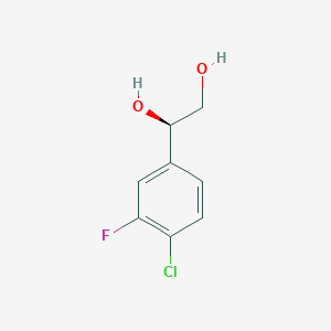 molecular formula C8H8ClFO2 B1433290 (R)-1-(4-氯-3-氟苯基)乙烷-1,2-二醇 CAS No. 1453854-84-6