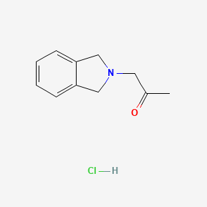 molecular formula C11H14ClNO B1433292 1-(2,3-dihydro-1H-isoindol-2-yl)propan-2-one hydrochloride CAS No. 28708-48-7