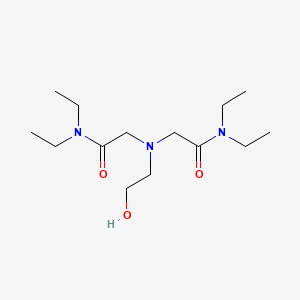 molecular formula C14H29N3O3 B14332952 Acetamide, 2,2'-[(2-hydroxyethyl)imino]bis[N,N-diethyl- CAS No. 106476-24-8