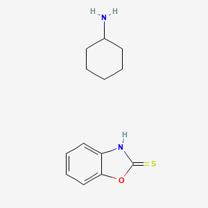 molecular formula C13H18N2OS B14332967 3H-1,3-benzoxazole-2-thione;cyclohexanamine CAS No. 110072-45-2