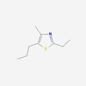 molecular formula C9H15NS B14333071 4-Methyl-2-ethyl-5-propylthiazole CAS No. 104256-96-4