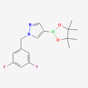 molecular formula C16H19BF2N2O2 B1433314 1-(3,5-difluorobenzyl)-4-(4,4,5,5-tetramethyl-1,3,2-dioxaborolan-2-yl)-1H-pyrazole CAS No. 1415825-04-5