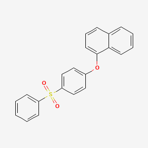 molecular formula C22H16O3S B14333154 1-[4-(Benzenesulfonyl)phenoxy]naphthalene CAS No. 110996-03-7