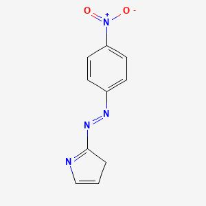 molecular formula C10H8N4O2 B14333158 2-[(E)-(4-Nitrophenyl)diazenyl]-3H-pyrrole CAS No. 106917-45-7