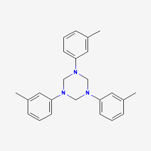 molecular formula C24H27N3 B14333166 1,3,5-Triazine, hexahydro-1,3,5-tris(3-methylphenyl)- CAS No. 109423-08-7