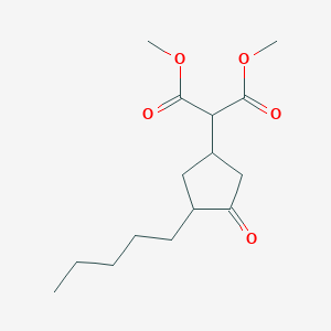 molecular formula C15H24O5 B14333195 Dimethyl (3-oxo-4-pentylcyclopentyl)propanedioate CAS No. 104823-12-3