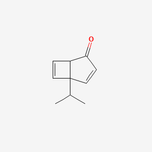 molecular formula C10H12O B14333208 5-(Propan-2-yl)bicyclo[3.2.0]hepta-3,6-dien-2-one CAS No. 110087-13-3