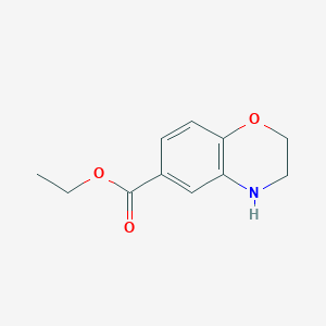 molecular formula C11H13NO3 B1433321 ethyl 3,4-dihydro-2H-1,4-benzoxazine-6-carboxylate CAS No. 1795440-03-7