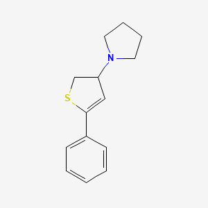 molecular formula C14H17NS B14333314 1-(5-Phenyl-2,3-dihydrothiophen-3-yl)pyrrolidine CAS No. 106634-40-6