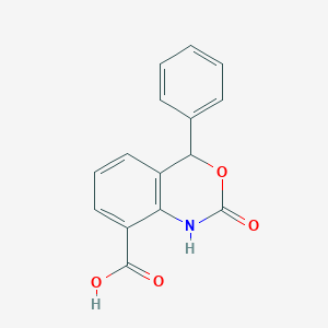 2-Oxo-4-phenyl-1,4-dihydro-2H-3,1-benzoxazine-8-carboxylic acid