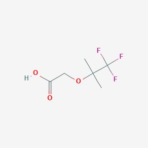 molecular formula C6H9F3O3 B1433333 2-[(1,1,1-三氟-2-甲基丙烷-2-基)氧基]乙酸 CAS No. 942215-79-4