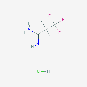 B1433335 3,3,3-Trifluoro-2,2-dimethylpropanimidamide hydrochloride CAS No. 1217487-48-3