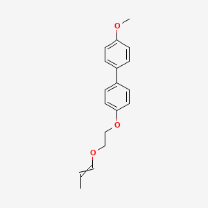 molecular formula C18H20O3 B14333360 4-Methoxy-4'-{2-[(prop-1-en-1-yl)oxy]ethoxy}-1,1'-biphenyl CAS No. 102534-41-8