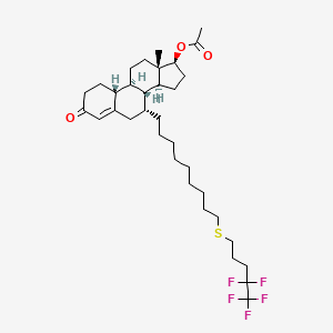 (7alpha,17beta)-17-(Acetyloxy)-7-[9-[(4,4,5,5,5-pentafluoropentyl)thio]nonyl]estr-4-EN-3-one