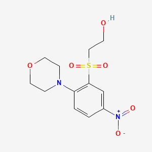 2-[2-(Morpholin-4-yl)-5-nitrobenzene-1-sulfonyl]ethan-1-ol