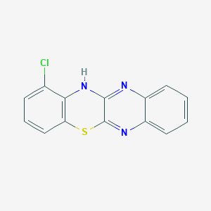 molecular formula C14H8ClN3S B14333386 1-Chloro-12H-quinoxalino[2,3-b][1,4]benzothiazine CAS No. 110744-29-1