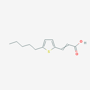 molecular formula C12H16O2S B14333412 3-(5-Pentylthiophen-2-YL)prop-2-enoic acid CAS No. 105366-33-4