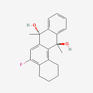 Benz(a)anthracene-7,12-diol, 5-fluoro-1,2,3,4,7,12-hexahydro-7,12-dimethyl-, trans-