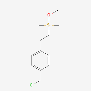 molecular formula C12H19ClOSi B14333446 {2-[4-(Chloromethyl)phenyl]ethyl}(methoxy)dimethylsilane CAS No. 99348-95-5