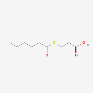 3-(Hexanoylsulfanyl)propanoic acid