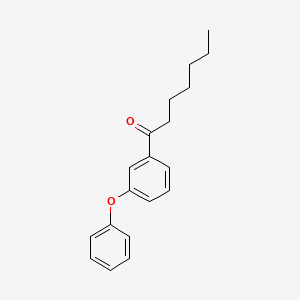 molecular formula C19H22O2 B14333476 1-Heptanone, 1-(3-phenoxyphenyl)- CAS No. 110472-08-7