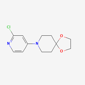 molecular formula C12H15ClN2O2 B1433348 8-(2-Chloropyridin-4-yl)-1,4-dioxa-8-azaspiro[4.5]decane CAS No. 1253415-34-7