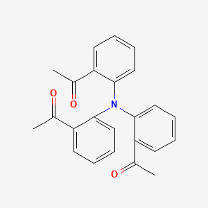 molecular formula C24H21NO3 B14333504 1,1',1''-[Nitrilotri(2,1-phenylene)]tri(ethan-1-one) CAS No. 104014-57-5