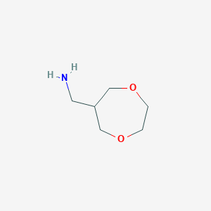 molecular formula C6H13NO2 B1433351 1,4-Dioxepan-6-ylmethanamine CAS No. 1393174-99-6