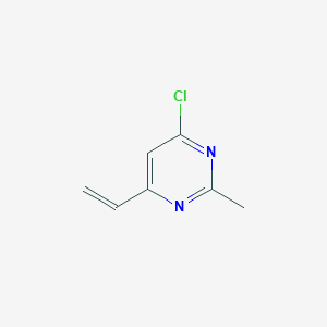 molecular formula C7H7ClN2 B1433354 Pyrimidine, 4-chloro-6-ethenyl-2-methyl- CAS No. 1429635-47-1