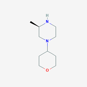 molecular formula C10H20N2O B1433355 (R)-3-Methyl-1-(tetrahydro-pyran-4-yl)-piperazine CAS No. 1187931-25-4