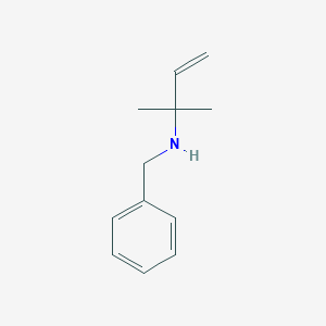 molecular formula C12H17N B14333551 N-Benzyl-2-methylbut-3-en-2-amine CAS No. 104937-87-3