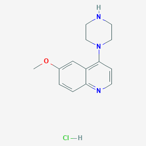 molecular formula C14H18ClN3O B1433357 盐酸6-甲氧基-4-(哌嗪-1-基)喹啉 CAS No. 1333249-14-1