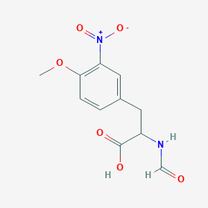 molecular formula C11H12N2O6 B14333576 2-Formamido-3-(4-methoxy-3-nitrophenyl)propanoic acid 