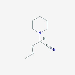 2-(Piperidin-1-yl)pent-3-enenitrile