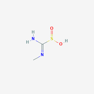 molecular formula C2H6N2O2S B14333611 (E)-Amino(methylimino)methanesulfinic acid CAS No. 108249-21-4