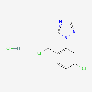 1-[5-chloro-2-(chloromethyl)phenyl]-1H-1,2,4-triazole hydrochloride