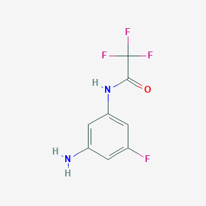 molecular formula C8H6F4N2O B1433374 N-(3-amino-5-fluorophenyl)-2,2,2-trifluoroacetamide CAS No. 1694076-93-1