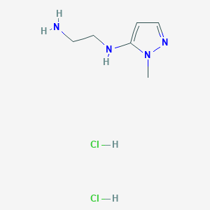 molecular formula C6H14Cl2N4 B1433378 N1-(1-methyl-1H-pyrazol-5-yl)ethane-1,2-diamine dihydrochloride CAS No. 1803589-63-0