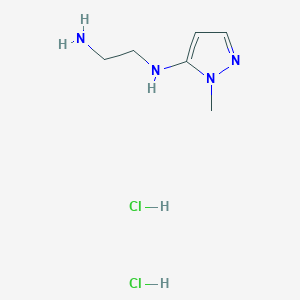 molecular formula C6H14Cl2N4 B1433378 N1-(1-甲基-1H-吡唑-5-基)乙烷-1,2-二胺二盐酸盐 CAS No. 1803589-63-0