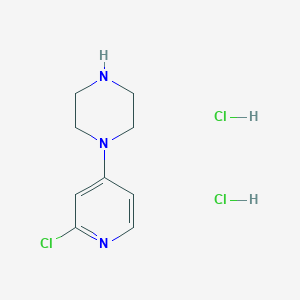 molecular formula C9H14Cl3N3 B1433384 1-(2-氯-吡啶-4-基)-哌嗪二盐酸盐 CAS No. 1279029-86-5