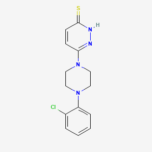 molecular formula C14H15ClN4S B1433387 6-[4-(2-Chlorophenyl)piperazin-1-yl]-2,3-dihydropyridazine-3-thione CAS No. 1334498-25-7