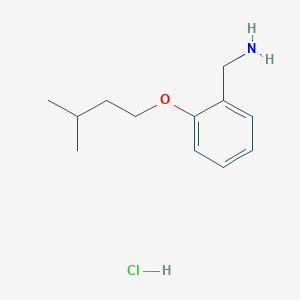 molecular formula C12H20ClNO B1433392 [2-(3-Methylbutoxy)phenyl]methanamine hydrochloride CAS No. 1803607-12-6