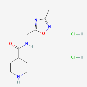 N-[(3-methyl-1,2,4-oxadiazol-5-yl)methyl]piperidine-4-carboxamide dihydrochloride